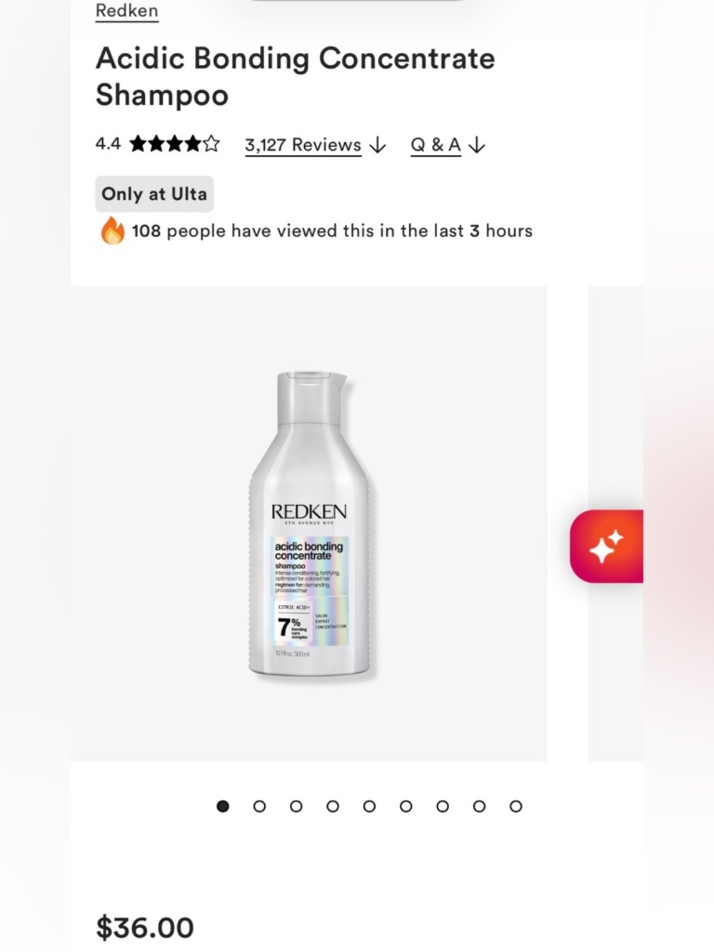 Redken Acidic Bonding Concentrate Shampoo - Silver